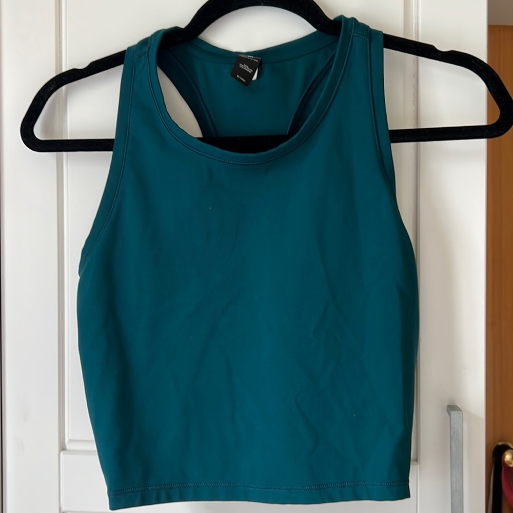 turquoise 90 degree reflex tank top